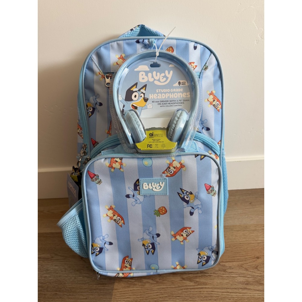 Kids backpack bluey 4 piece 17"